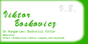 viktor boskovicz business card